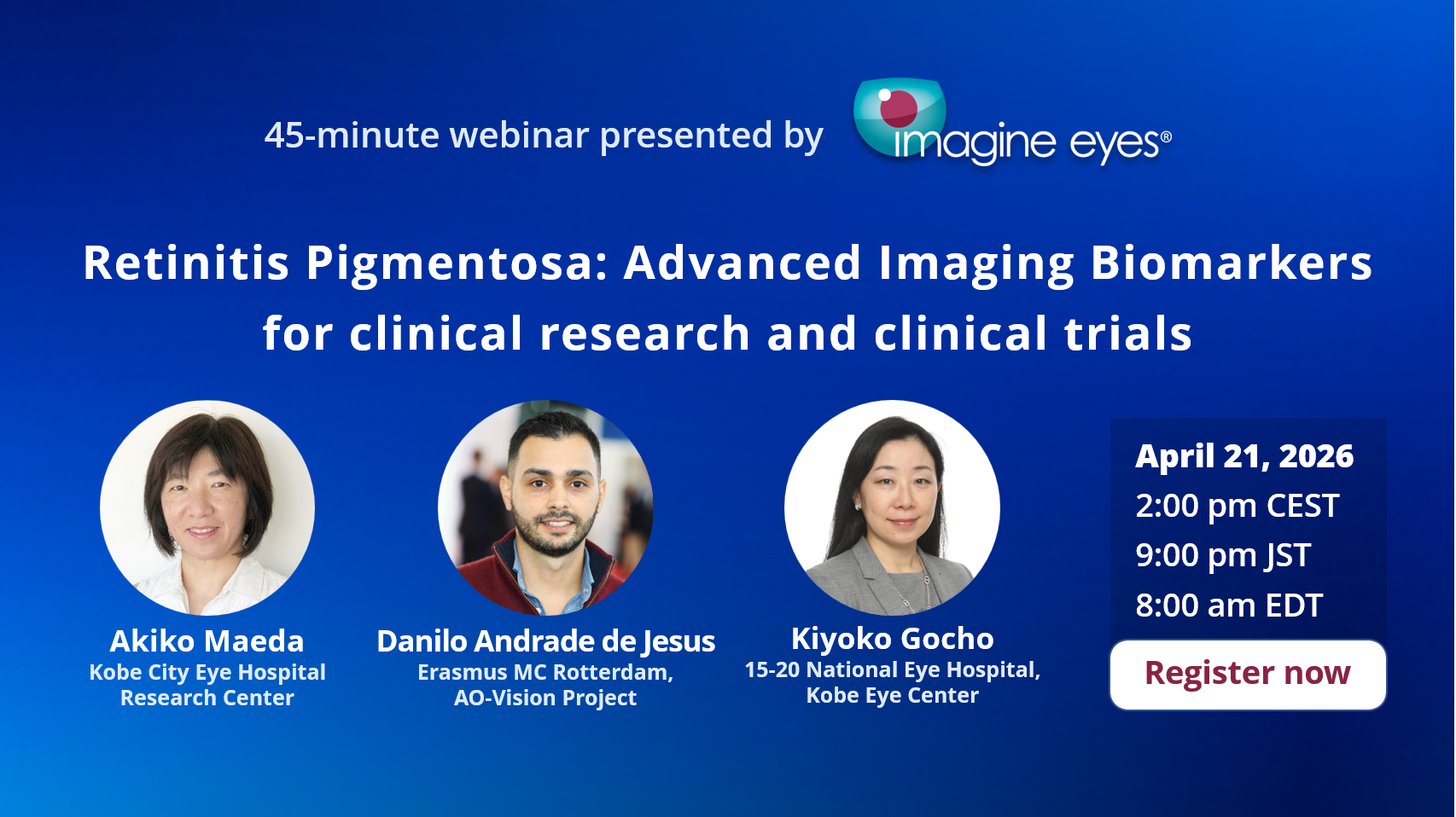 Webinar on retinitis pigmentosa: advanced imaging biomarkers